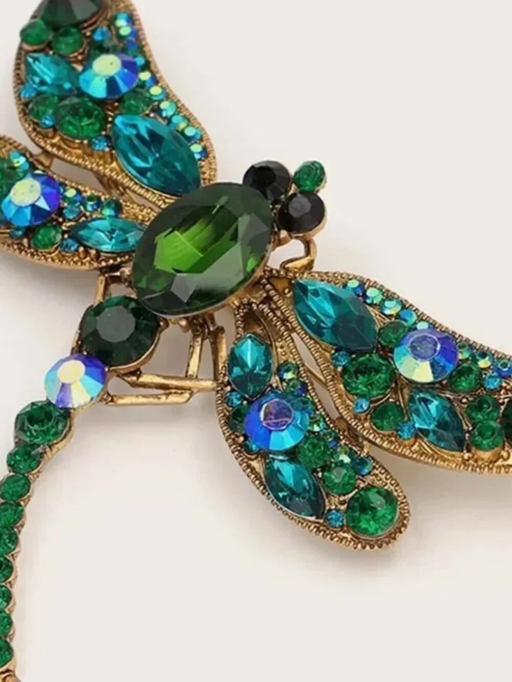 Green and Gold butterfly Brooch Q675